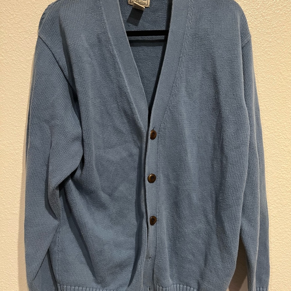 Vintage L.L.BEAN | Men's Blue Cardigan Sweater‎ L